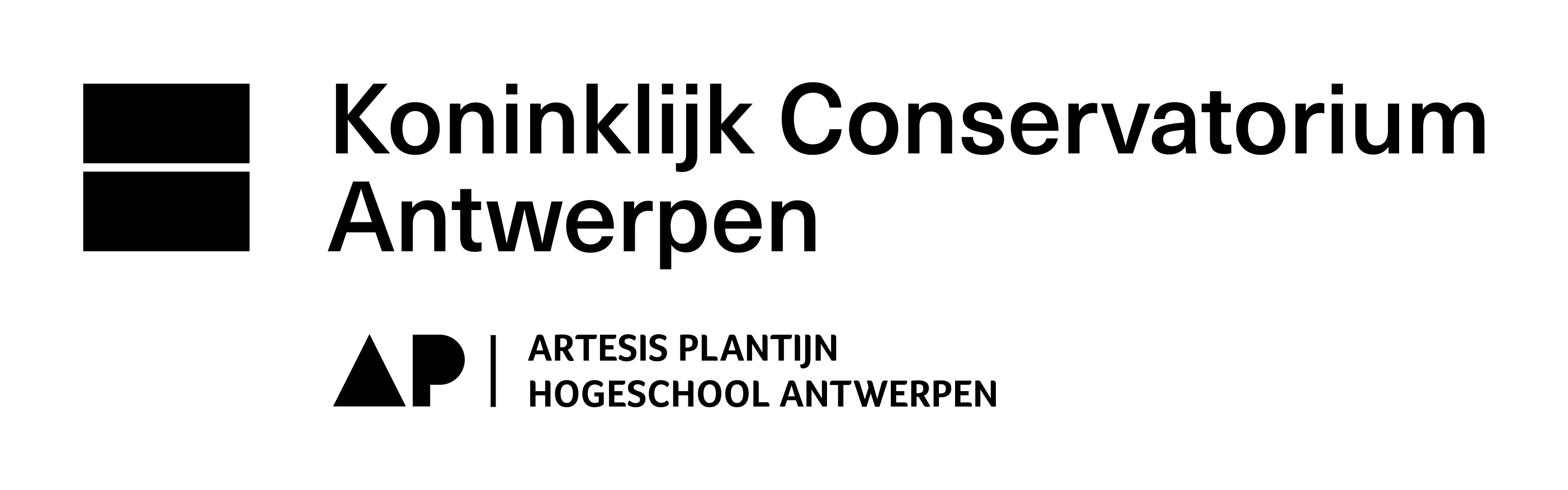 Logo druk Conservatorium Zwart